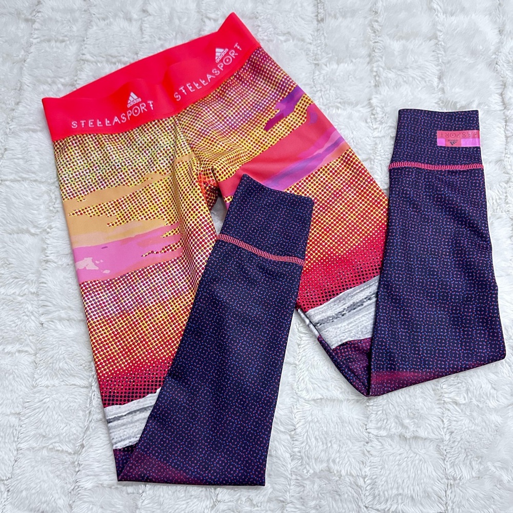Adidas Stellasport Climalite Leggings Stella McCartney Long Tight Gym Pants XS